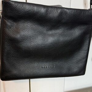 Bugatti | Black Pebbled Faux Leather Crossbody Bag - Silver hardware